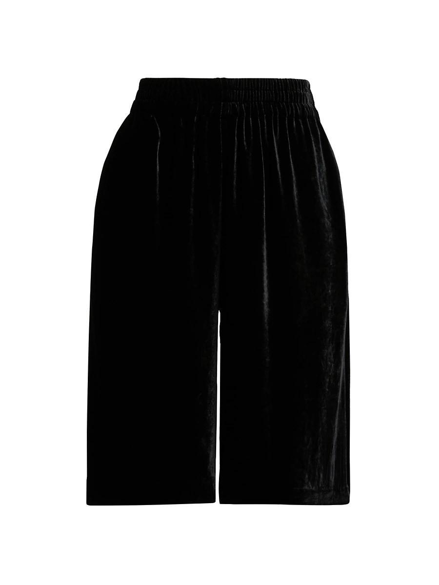 Womens Velvet Pull-On Shorts Product Image