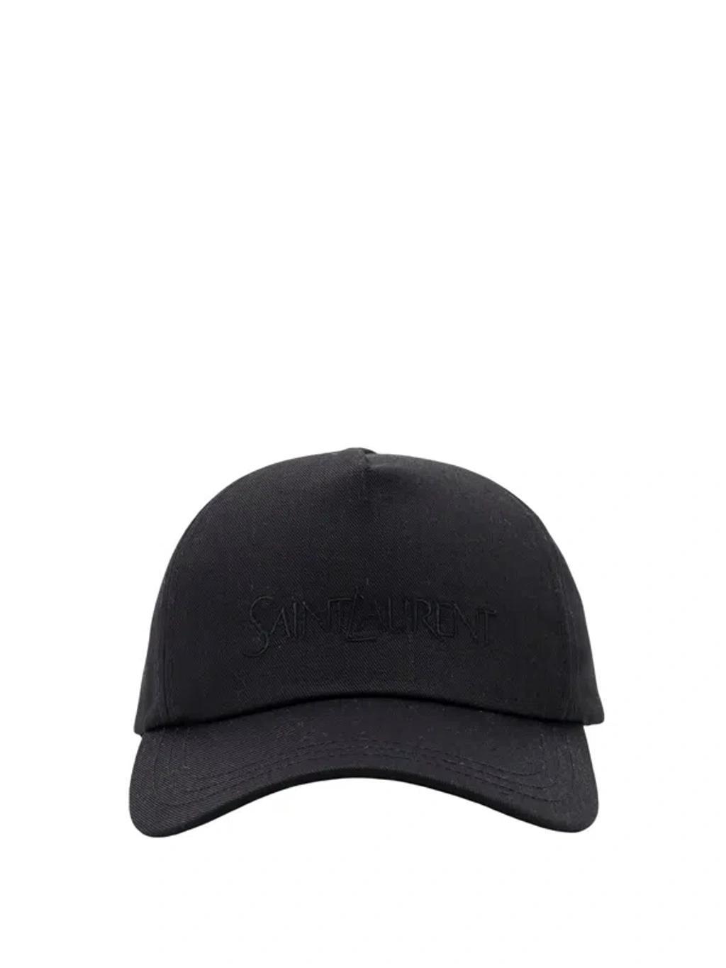 SAINT LAURENT Logo Baseball Cap In Black Product Image