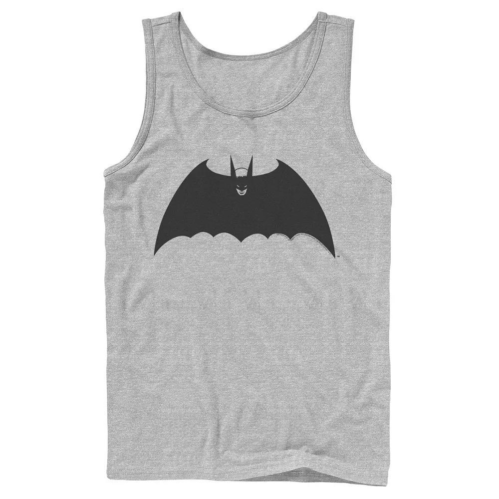 Men's DC Comics Batman Front Portrait Logo Tank Top, Size: Large, Athletic Grey Product Image