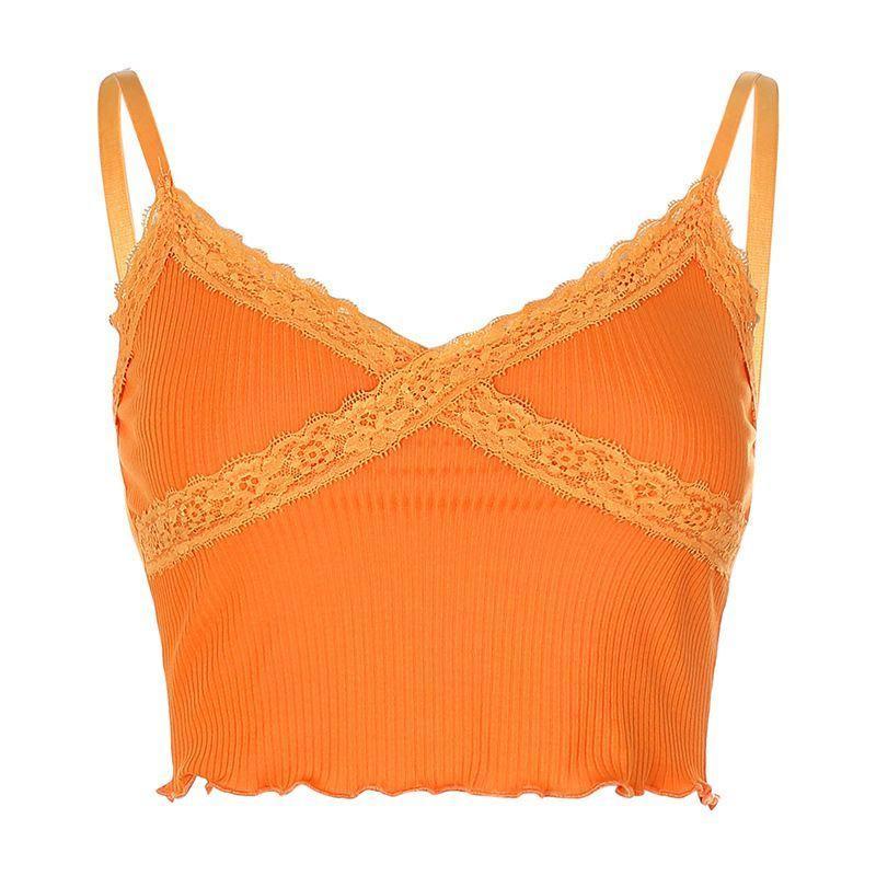 Lace Trim Cropped Camisole Top Product Image