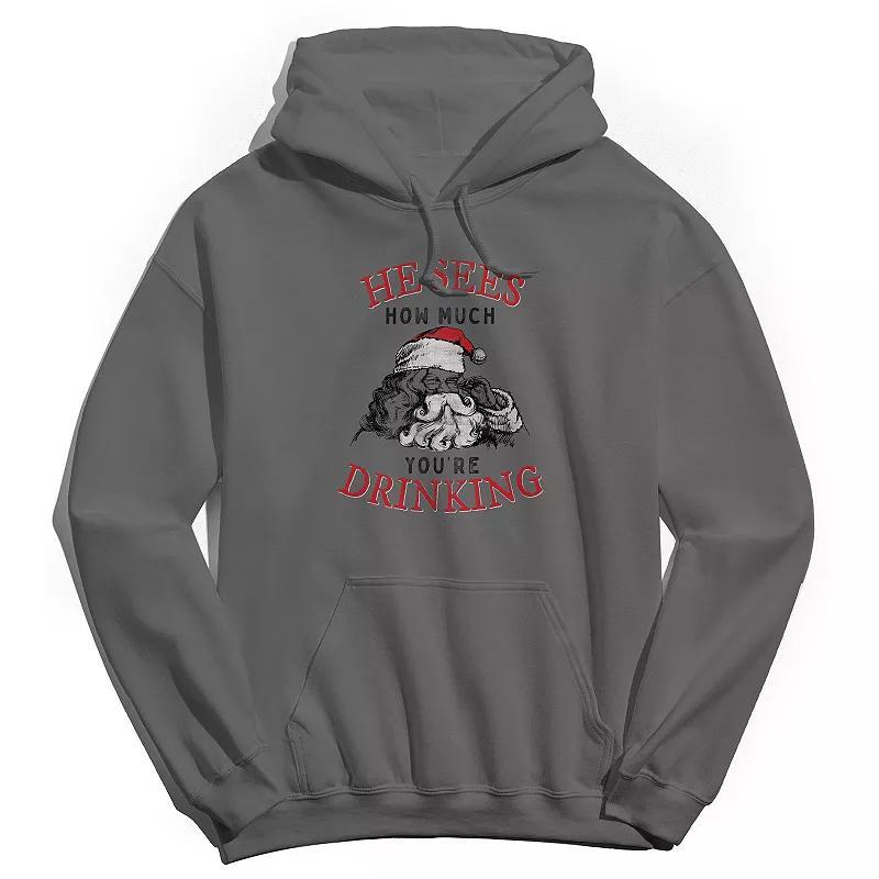 Mens He Sees How Much Hoodie, Womens Grey Product Image
