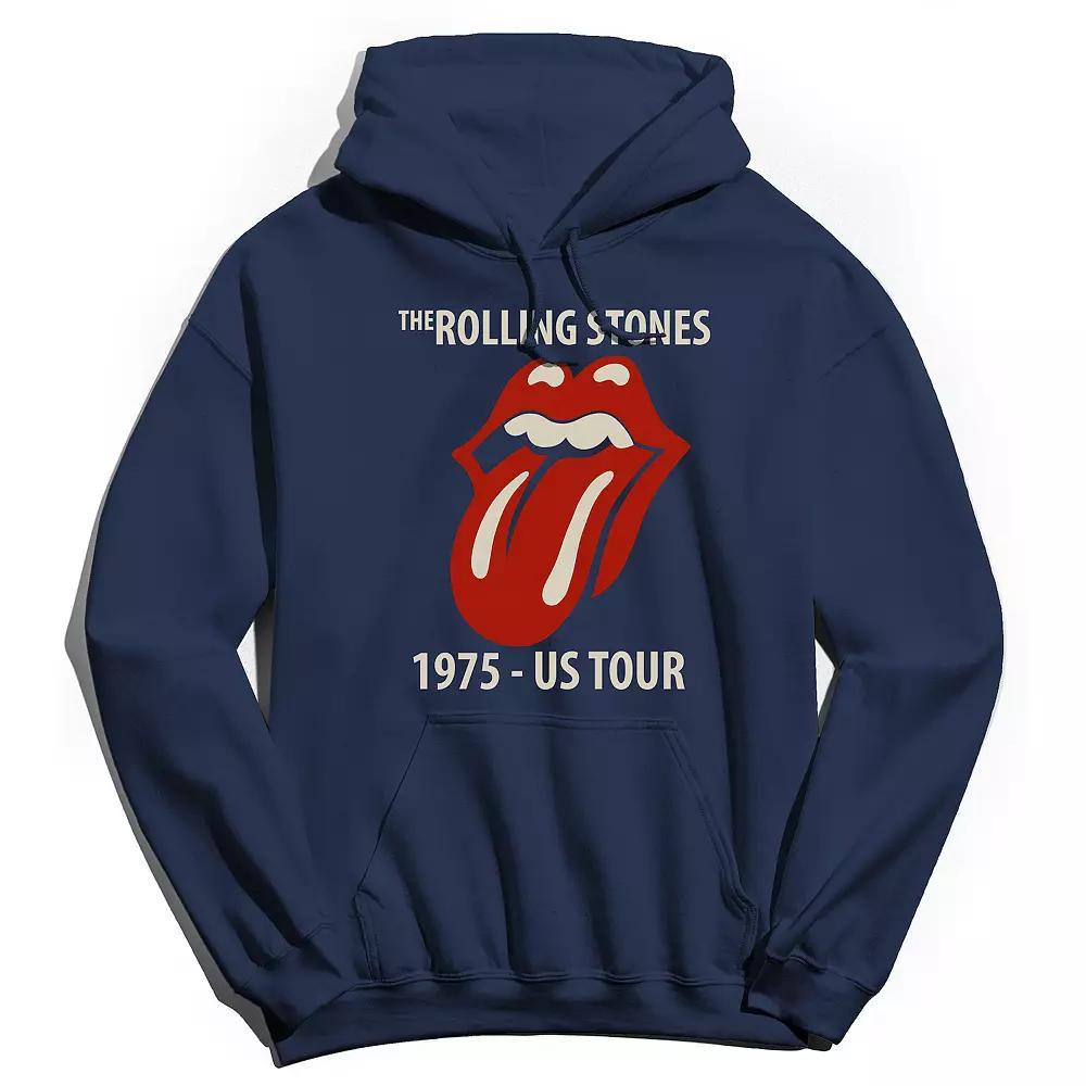 Men's Rolling Stones Classic Tongue 75 Hoodie, Size: XL, Blue Product Image