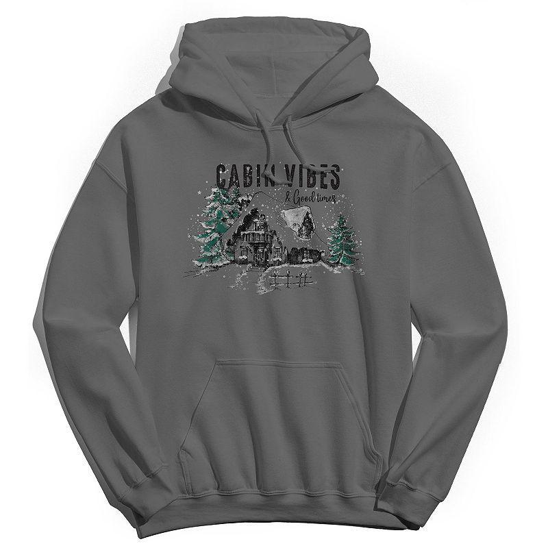 Mens Cabin Vibes Hoodie, Womens Grey Product Image