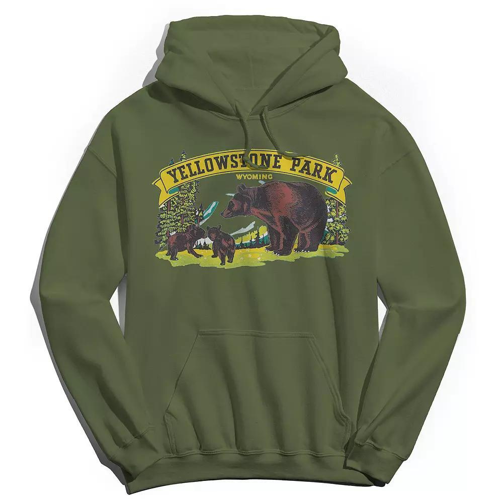 Men's Yellowstone Park Hoodie, Size: XXL, Military Green Product Image