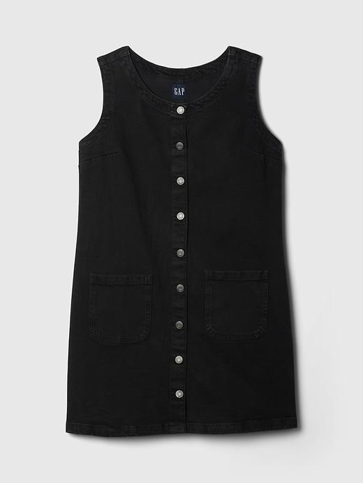 Denim Mini Shift Dress Product Image