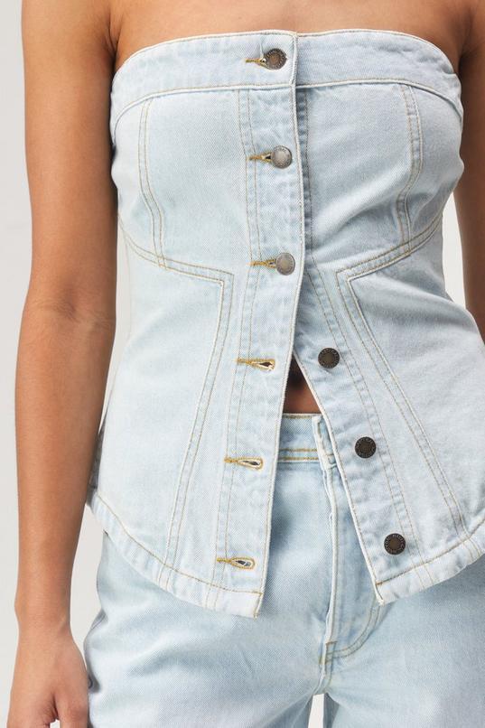 The Denim Bandeau Top Product Image