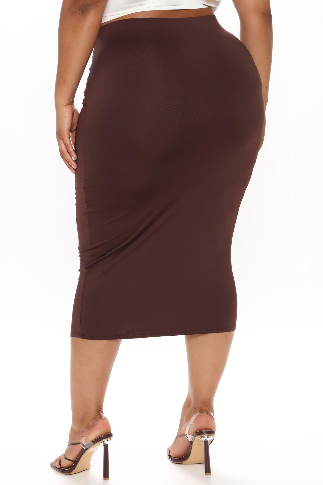 Olive Oil II Skirt - Chocolate Product Image