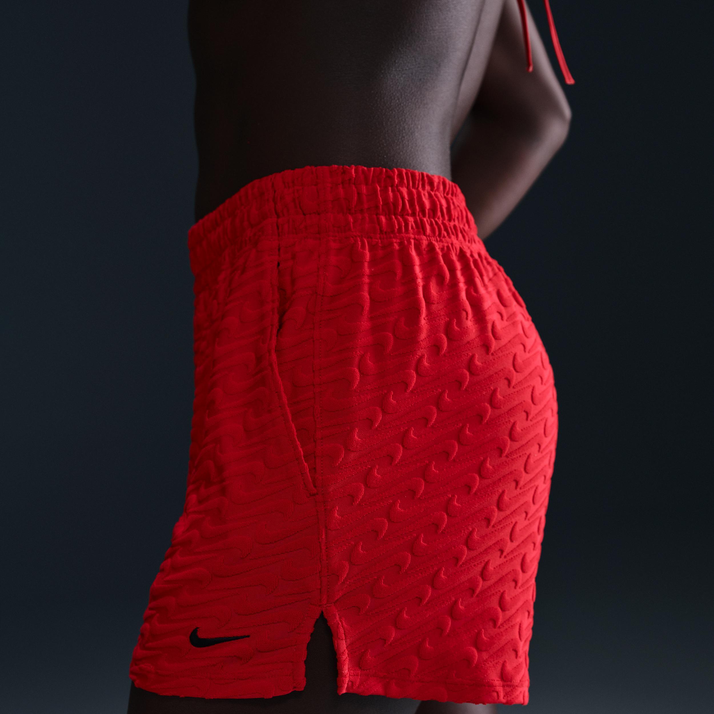 Nike Women's Swim Swoosh Link Terry Cover-Up Shorts Product Image