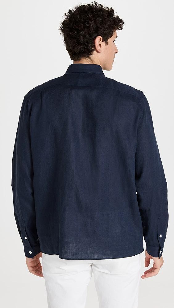 Lacoste Regular Fit Linen Casual Button Down Shirt | Shopbop Product Image