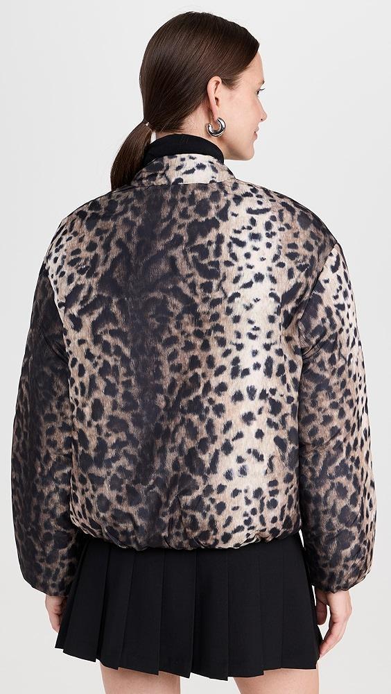 Apparis Leni Leopard Padded Bomber Jacket | Shopbop Product Image