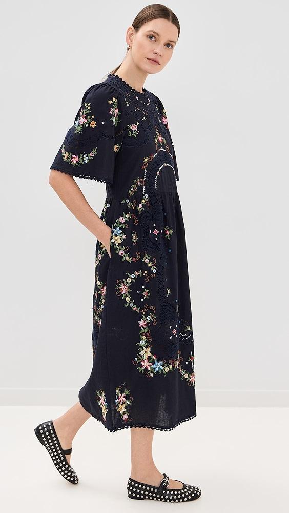 Sea Edwina Embroidery Short Sleeve Dress | Shopbop Product Image