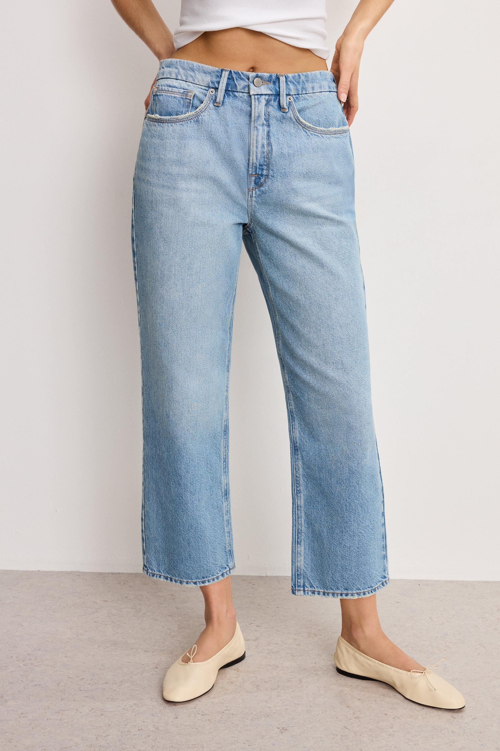 GOOD 90S CROPPED RELAXED JEANS | INDIGO964 Product Image