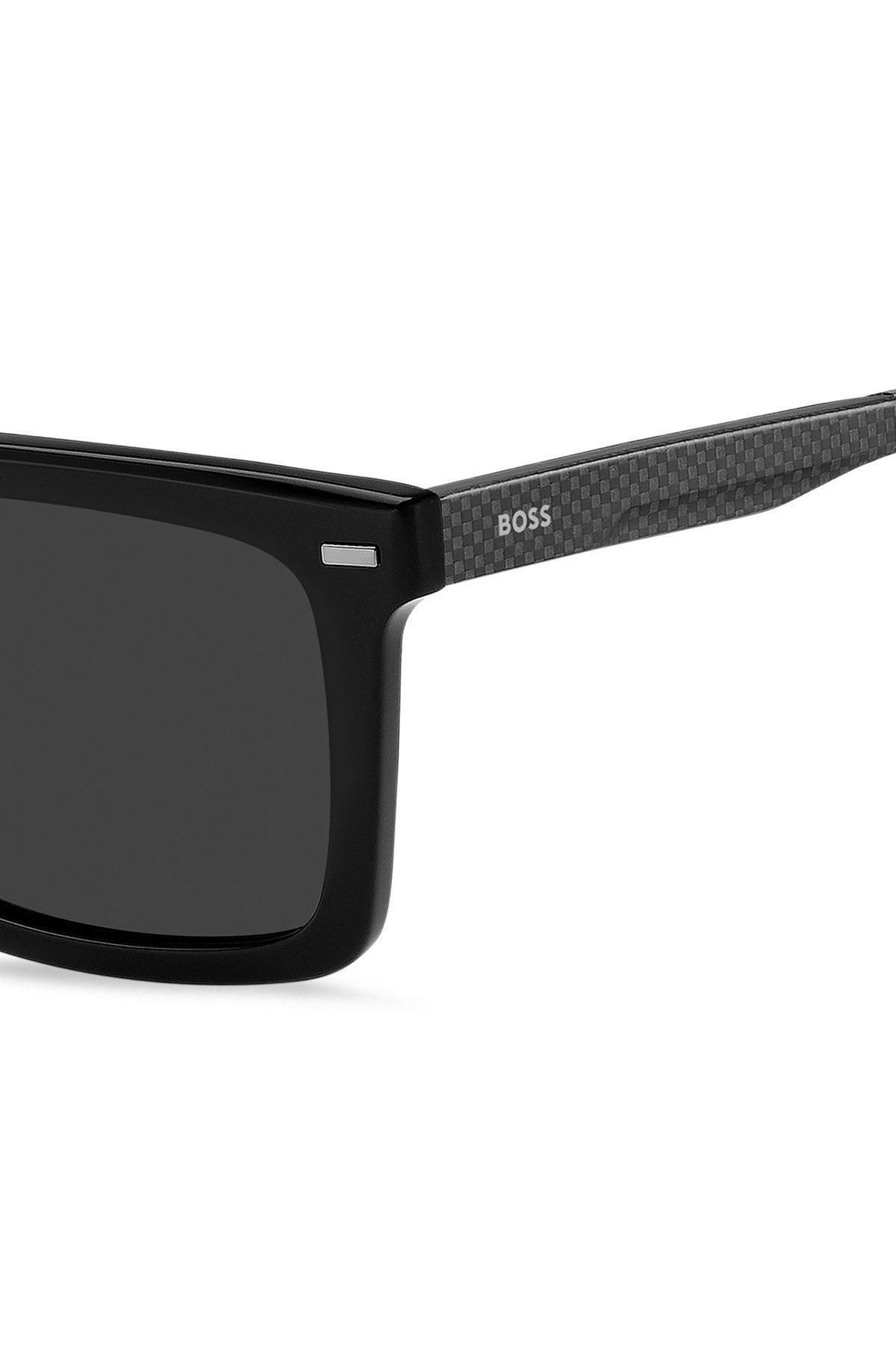 BOSS - Black-acetate sunglasses with carbon-fiber temples Product Image