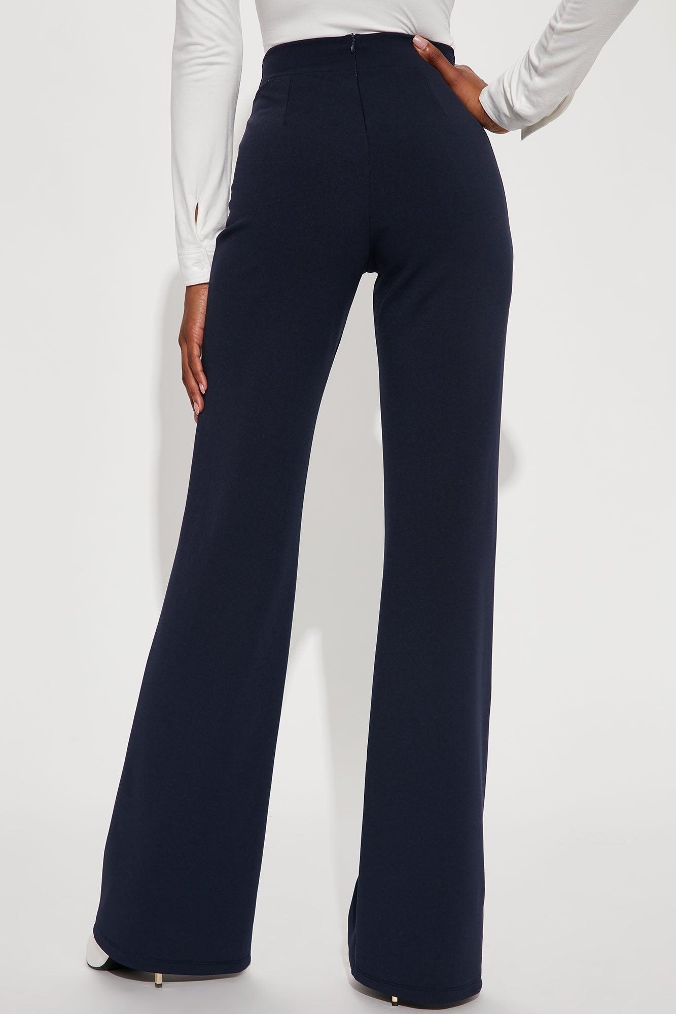 Tall Victoria High Waisted Dress Pants - Navy Product Image