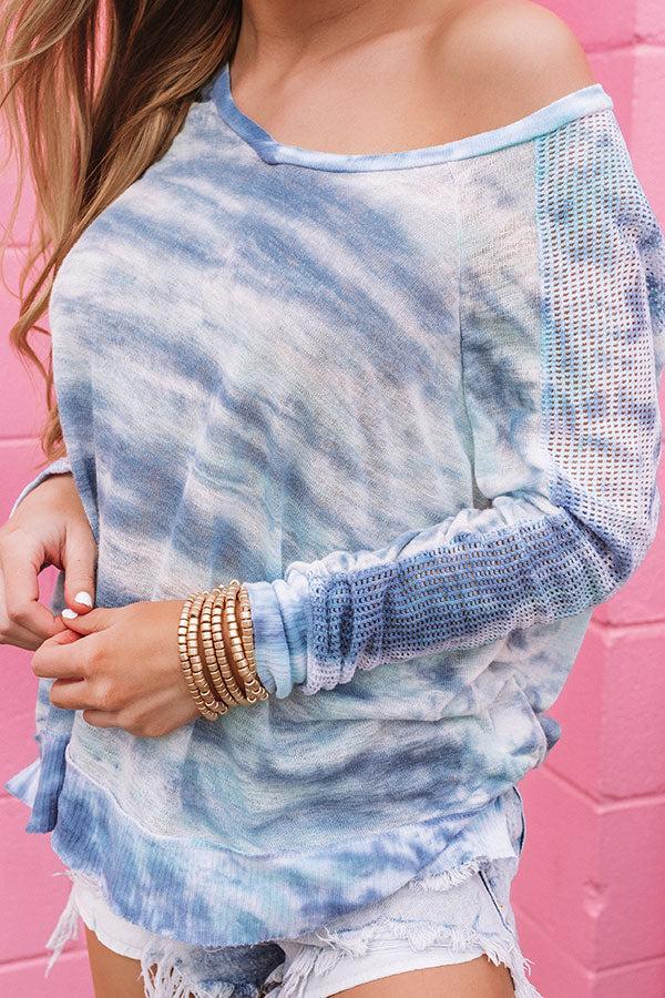 Beachside Brunch Tie Dye Knit Top Product Image