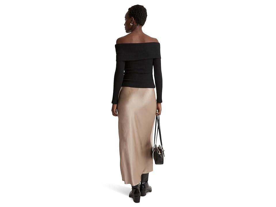 Madewell Satin Maxi Slip Skirt (Candlelight) Women's Skirt Product Image