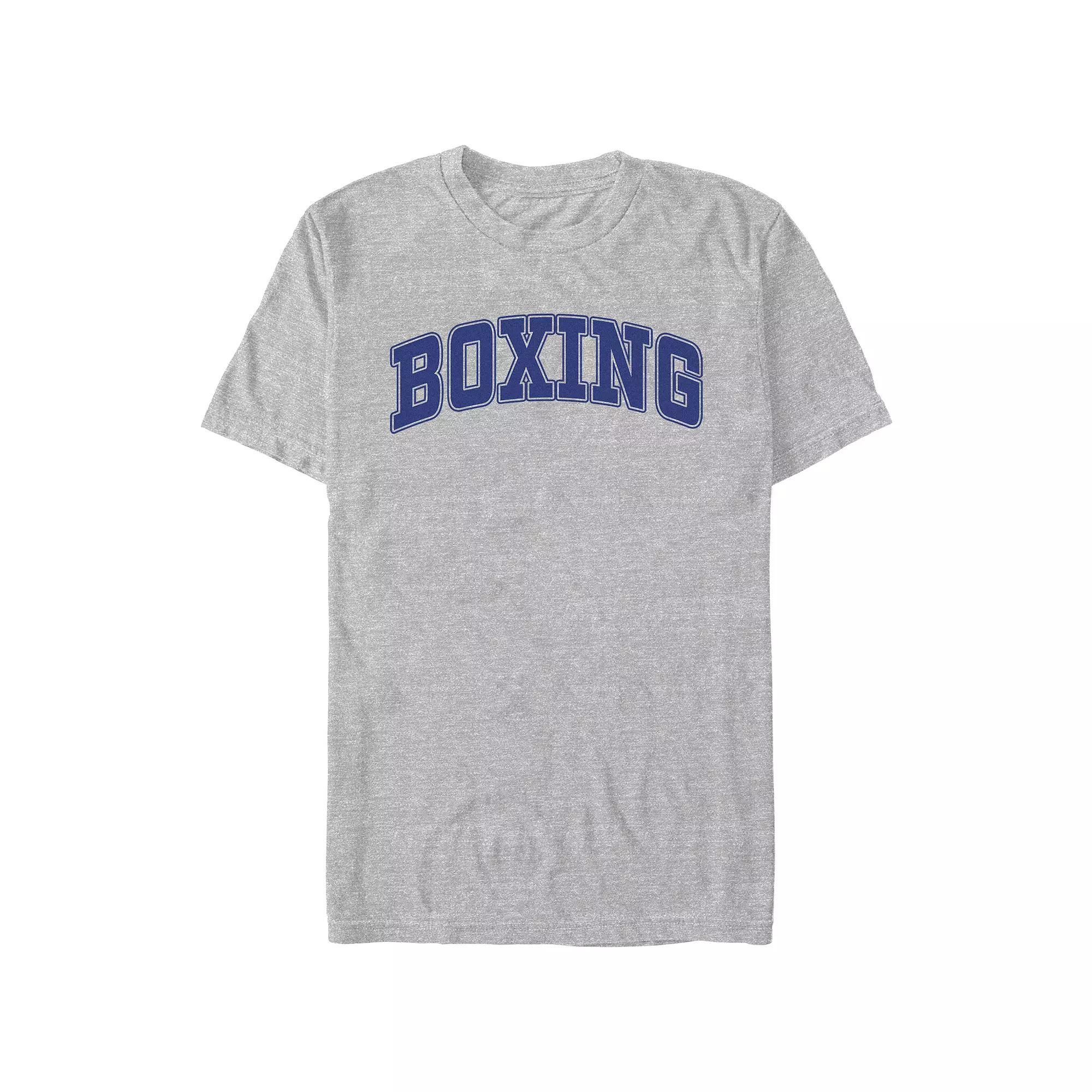 Men's Boxing Graphic Tee, Size: Large, Athletic Grey Product Image