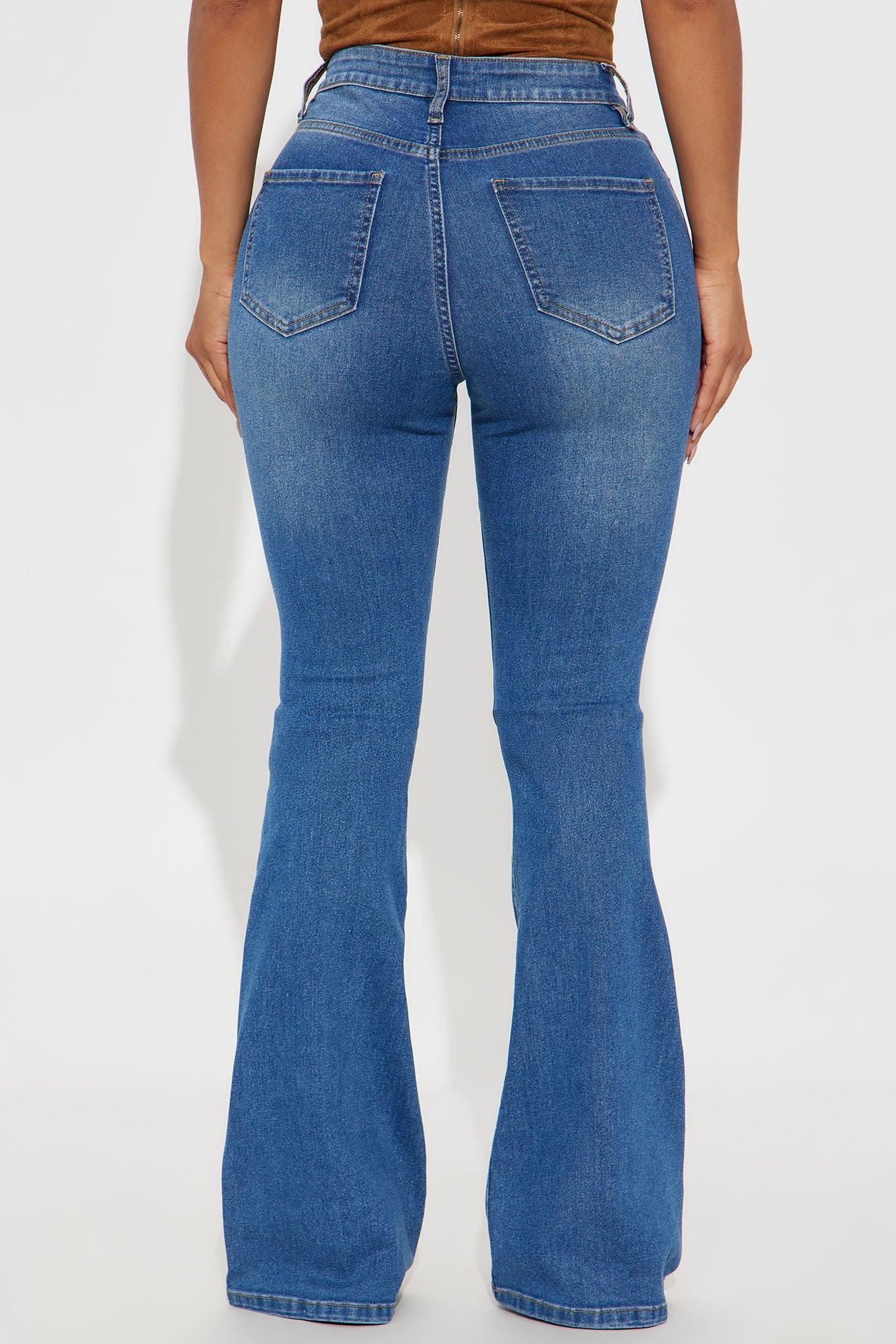 Tall Tucson High Rise Stretch Flare Jeans - Medium Wash Product Image