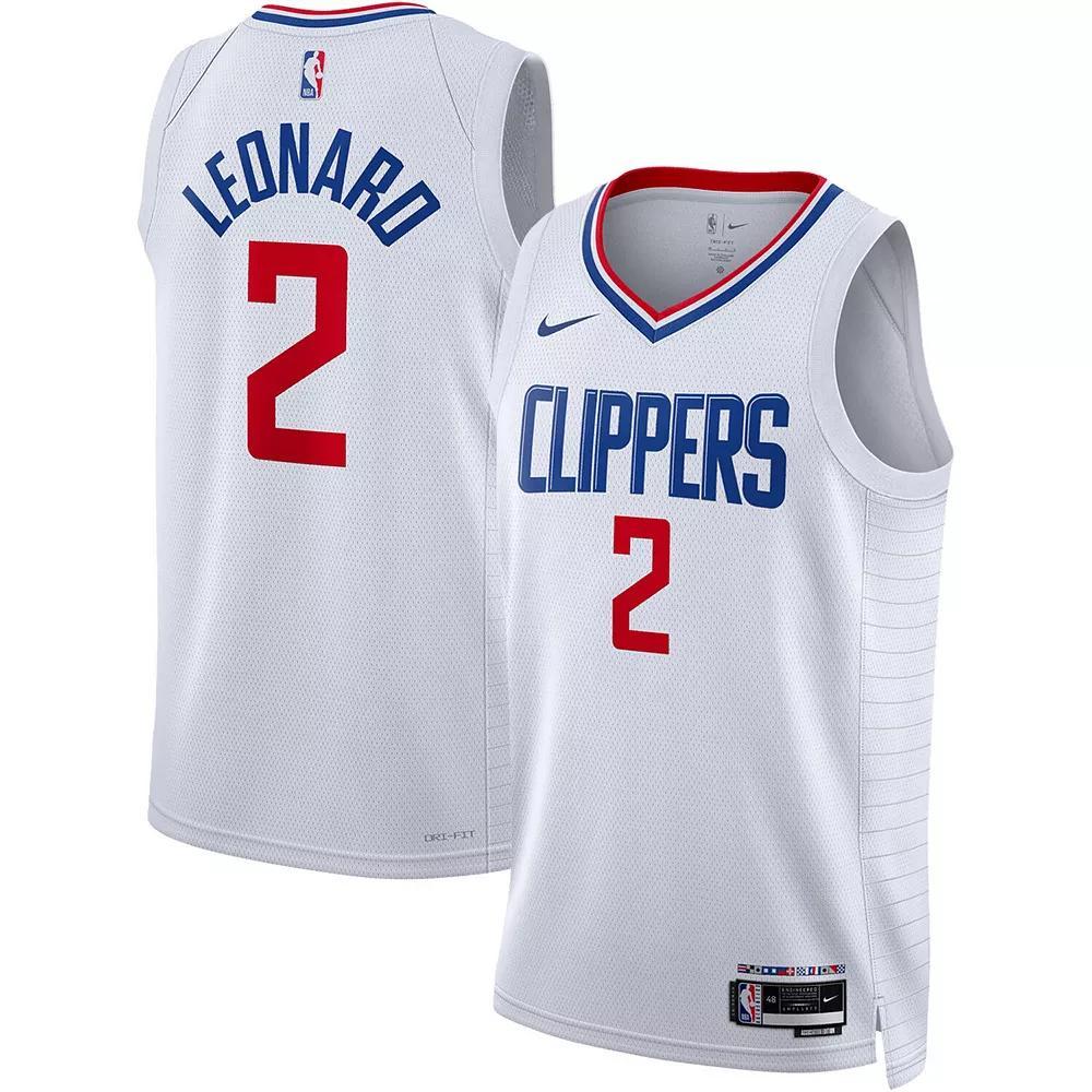 Unisex Nike Kawhi Leonard White LA Clippers Swingman Jersey - Association Edition, Adult Unisex, Size: Small Product Image