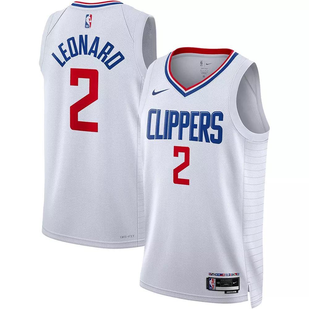 Unisex Nike Kawhi Leonard White LA Clippers Swingman Jersey - Association Edition, Adult Unisex, Size: Small Product Image