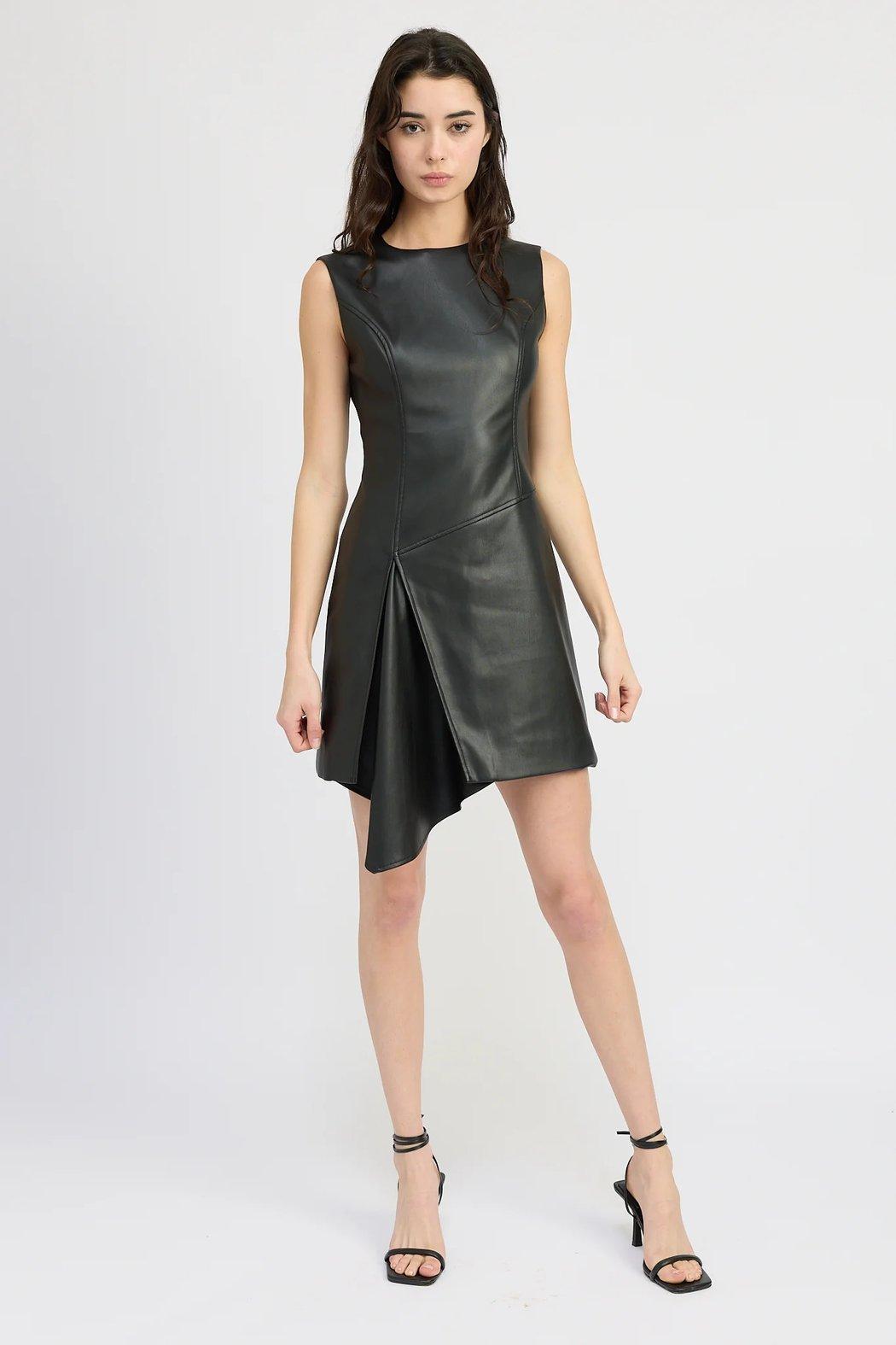Mya Leather Dress Product Image