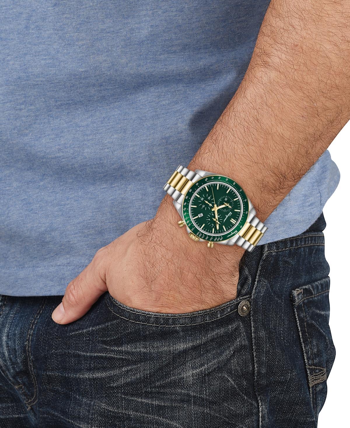 FERRAGAMO Men's Swiss Chronograph Urban Two-tone Stainless Steel Bracelet Watch 43mm In Two Tone Product Image