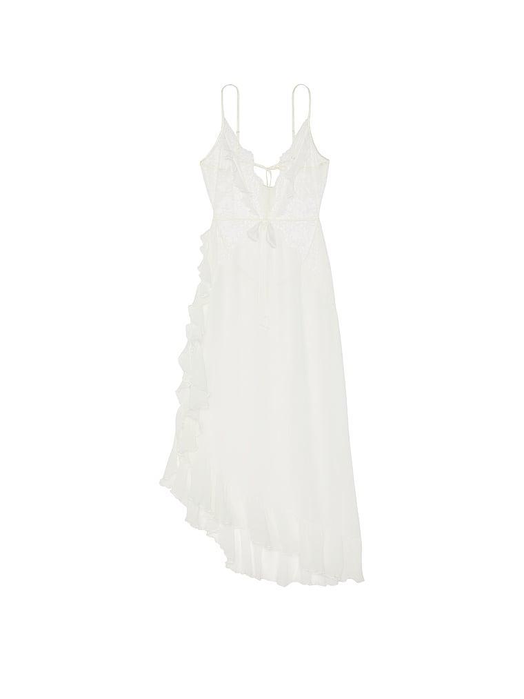 Atelier Victoria's Secret Bridal Lace & Chiffon Asymmetric Midi Slip Gown Product Image
