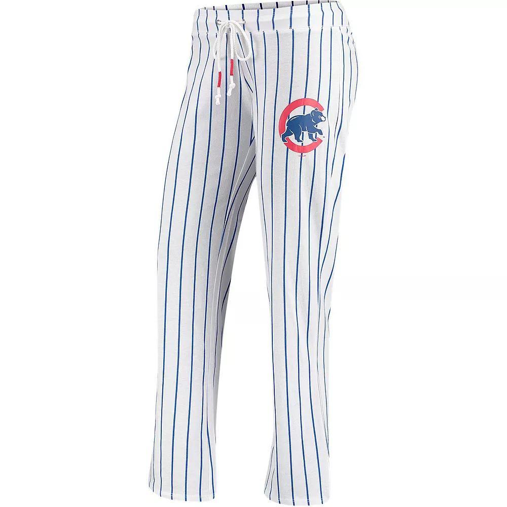 Women's Concepts Sport White Chicago Cubs Vigor Pinstripe Sleep Pant, Size: XL Product Image