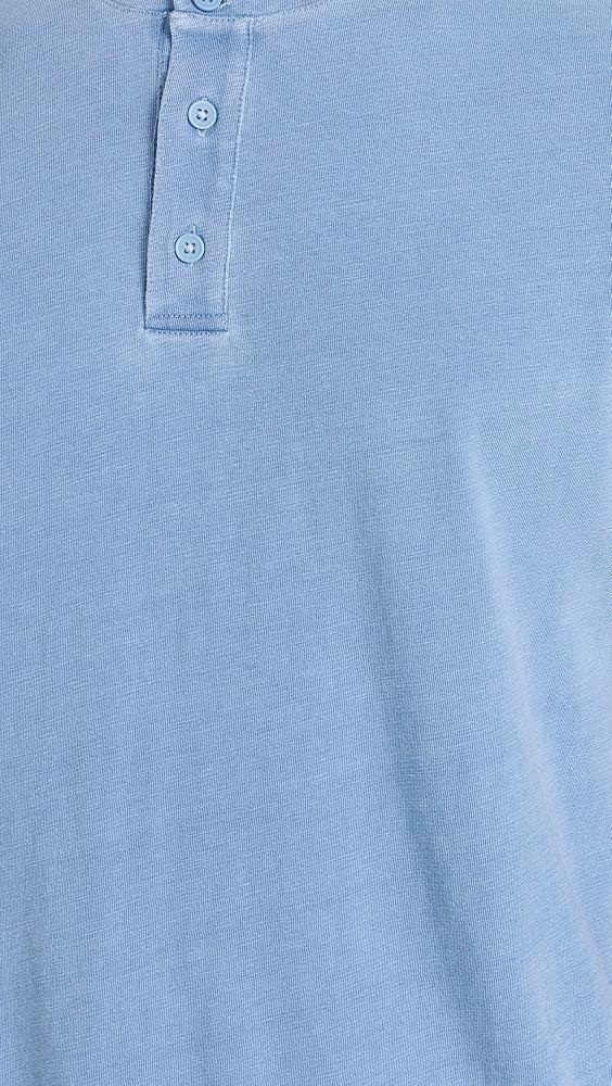 Club Monaco Short Sleeve Indigo Henley | Shopbop Product Image