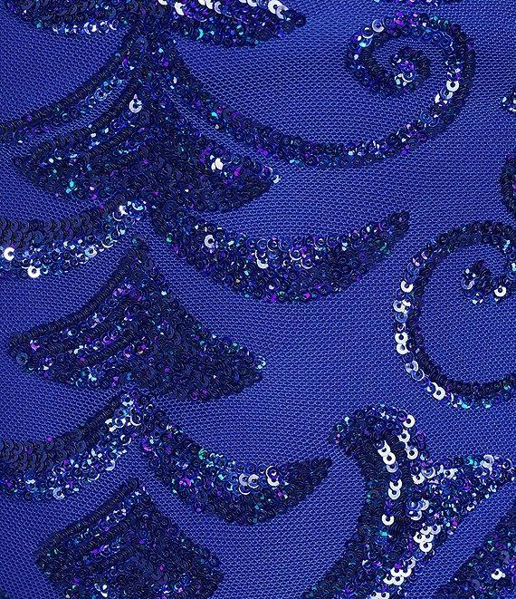 B. Darlin Sequin Patterned Scoop Neck Bodycon Dress Product Image