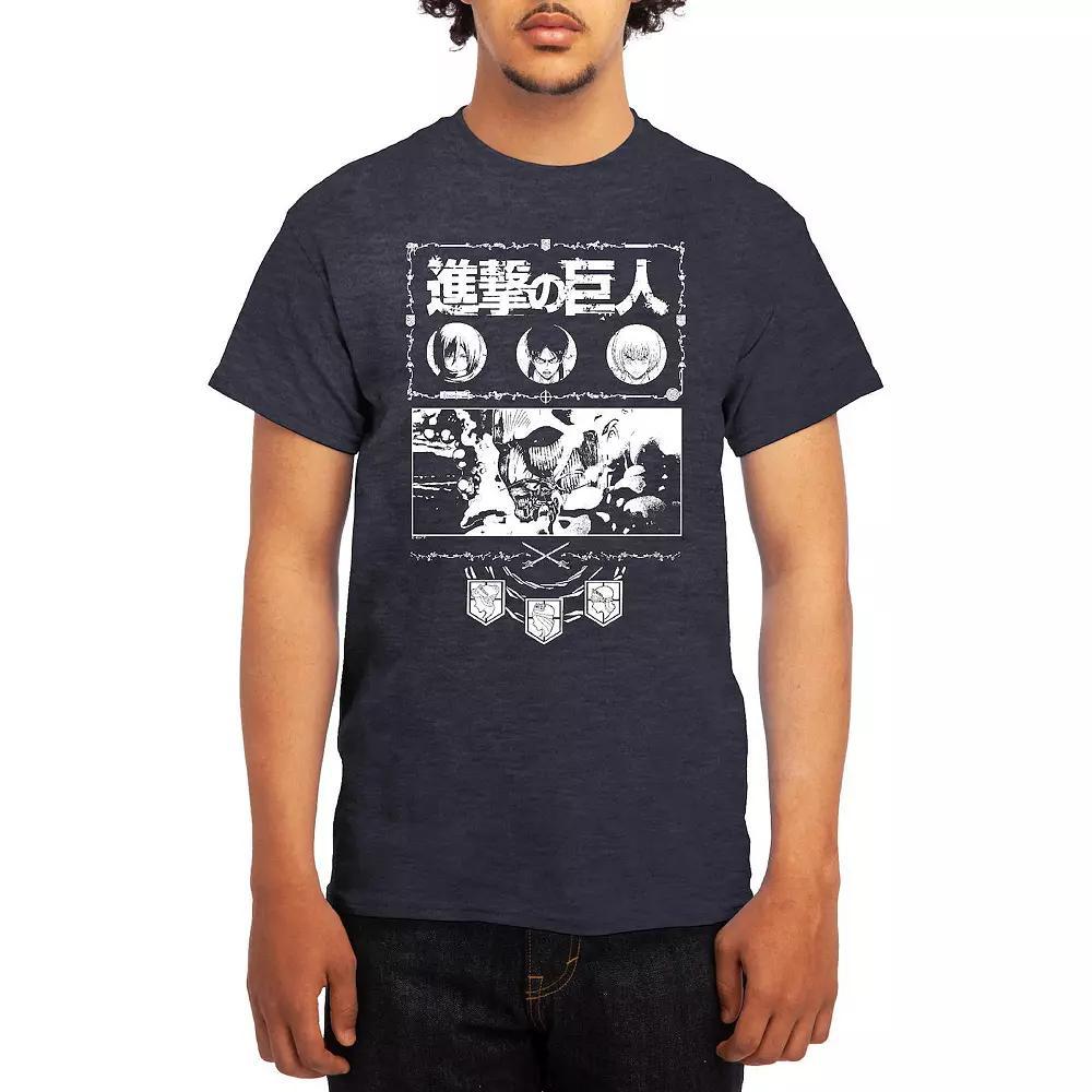 Men's Attack on Titan Red Titan Versus Titan Tee, Boy's, Size: Medium, Blue Product Image