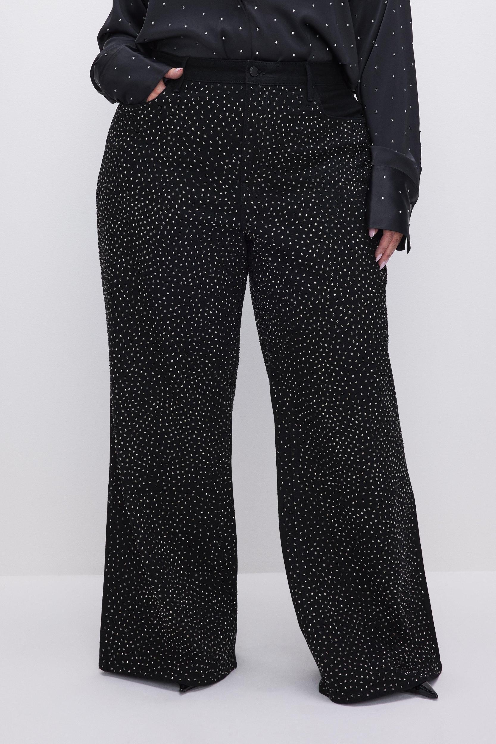 GOOD EASE RELAXED SPARKLE JEANS | BLACK323 Product Image