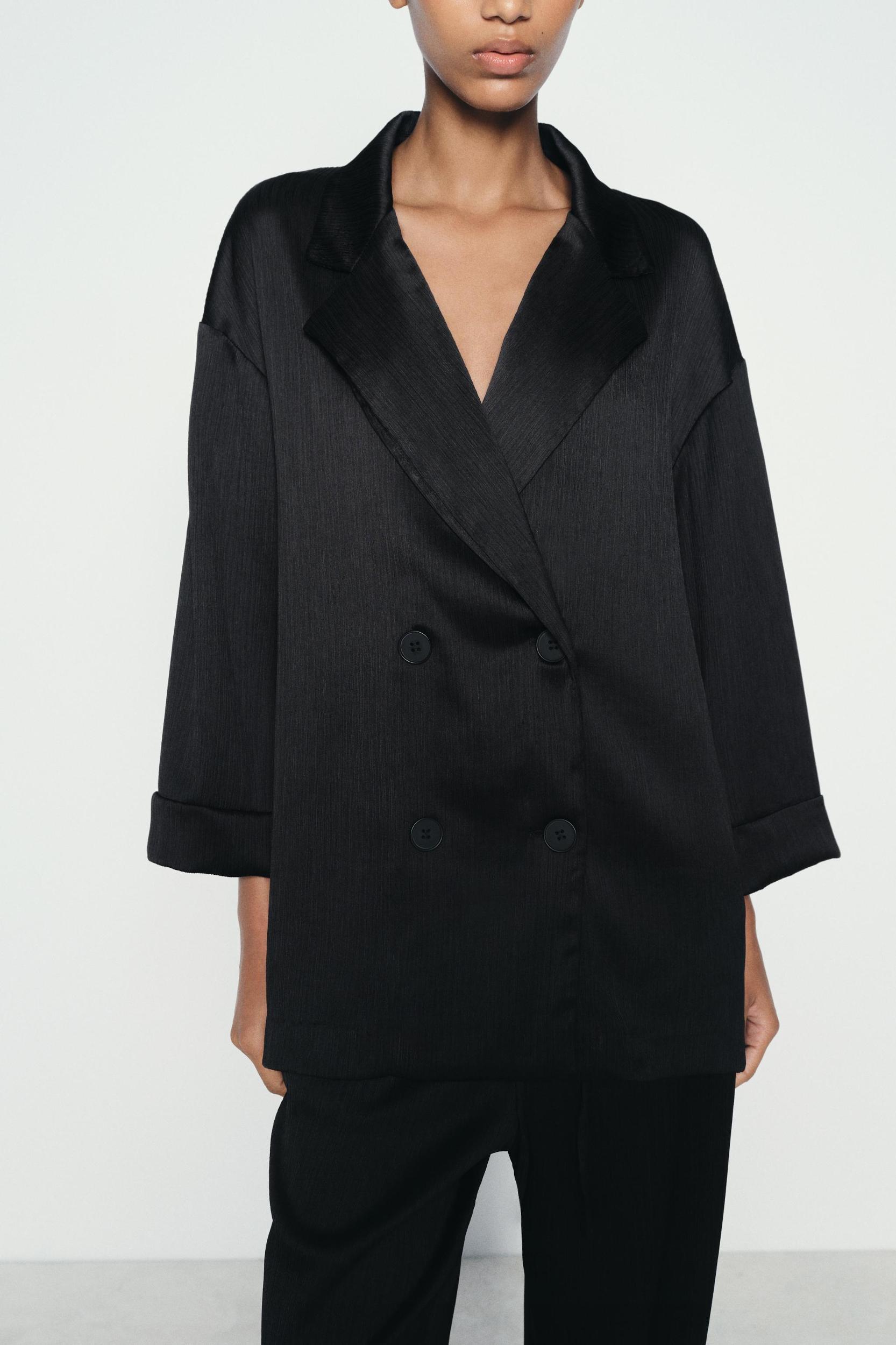 WRINKLED EFFECT WIDE LEG PANTS Product Image
