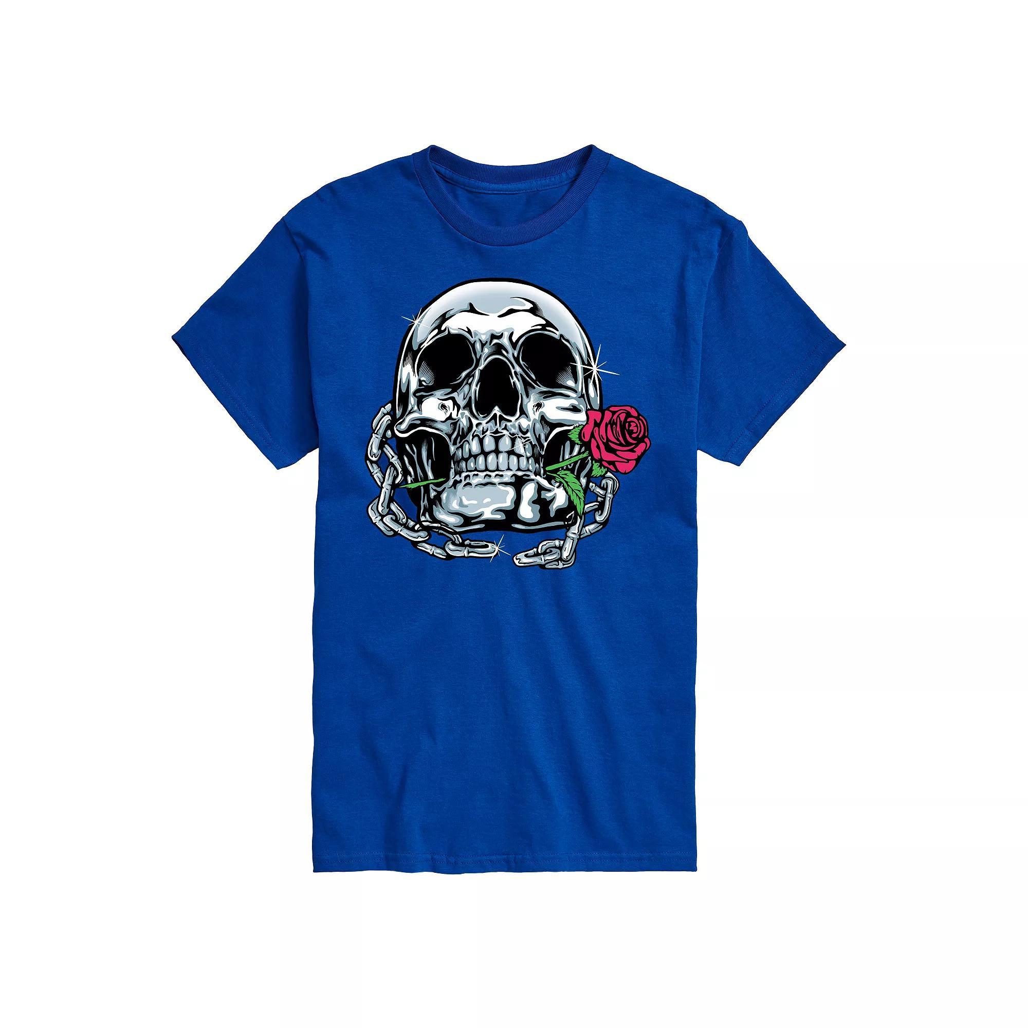 Big & Tall Shiny Skull Tee, Mens Product Image