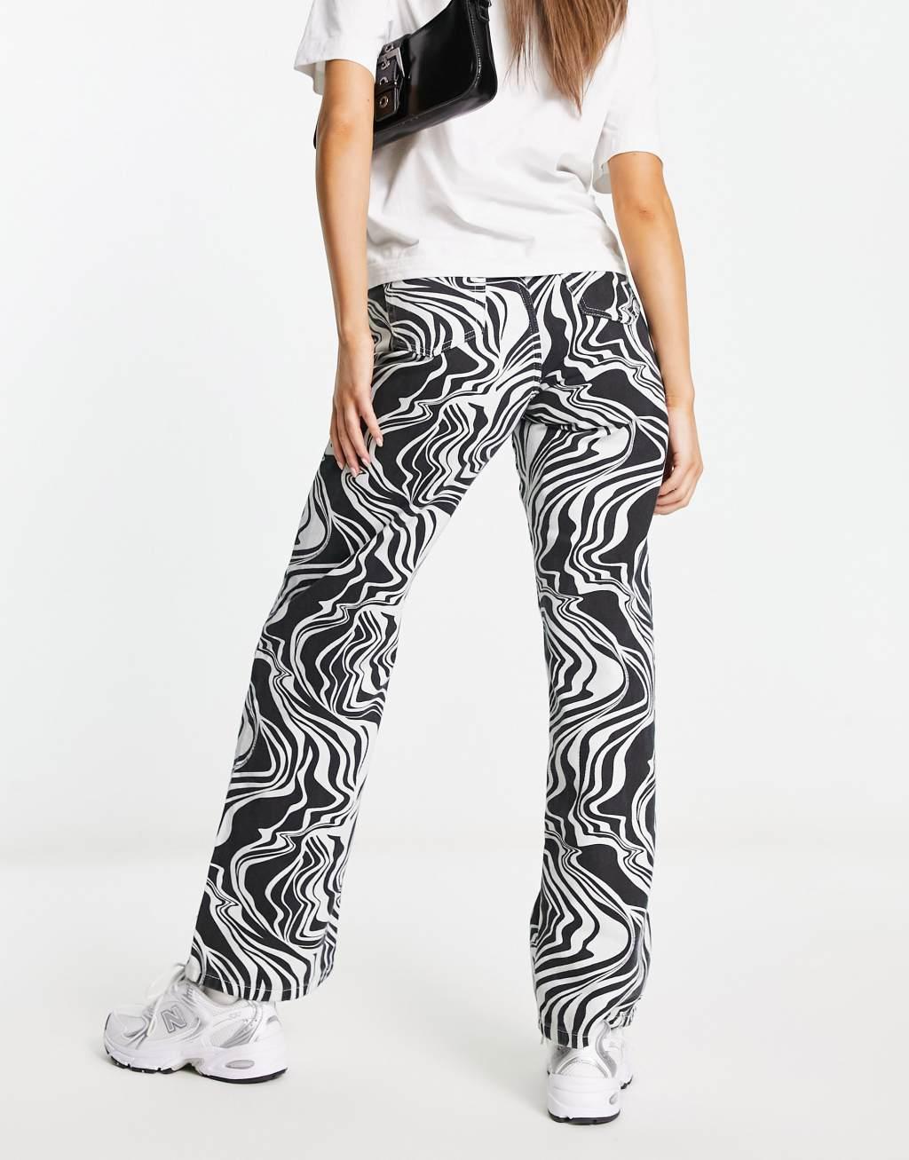 Sixth June straight leg printed jeans Product Image
