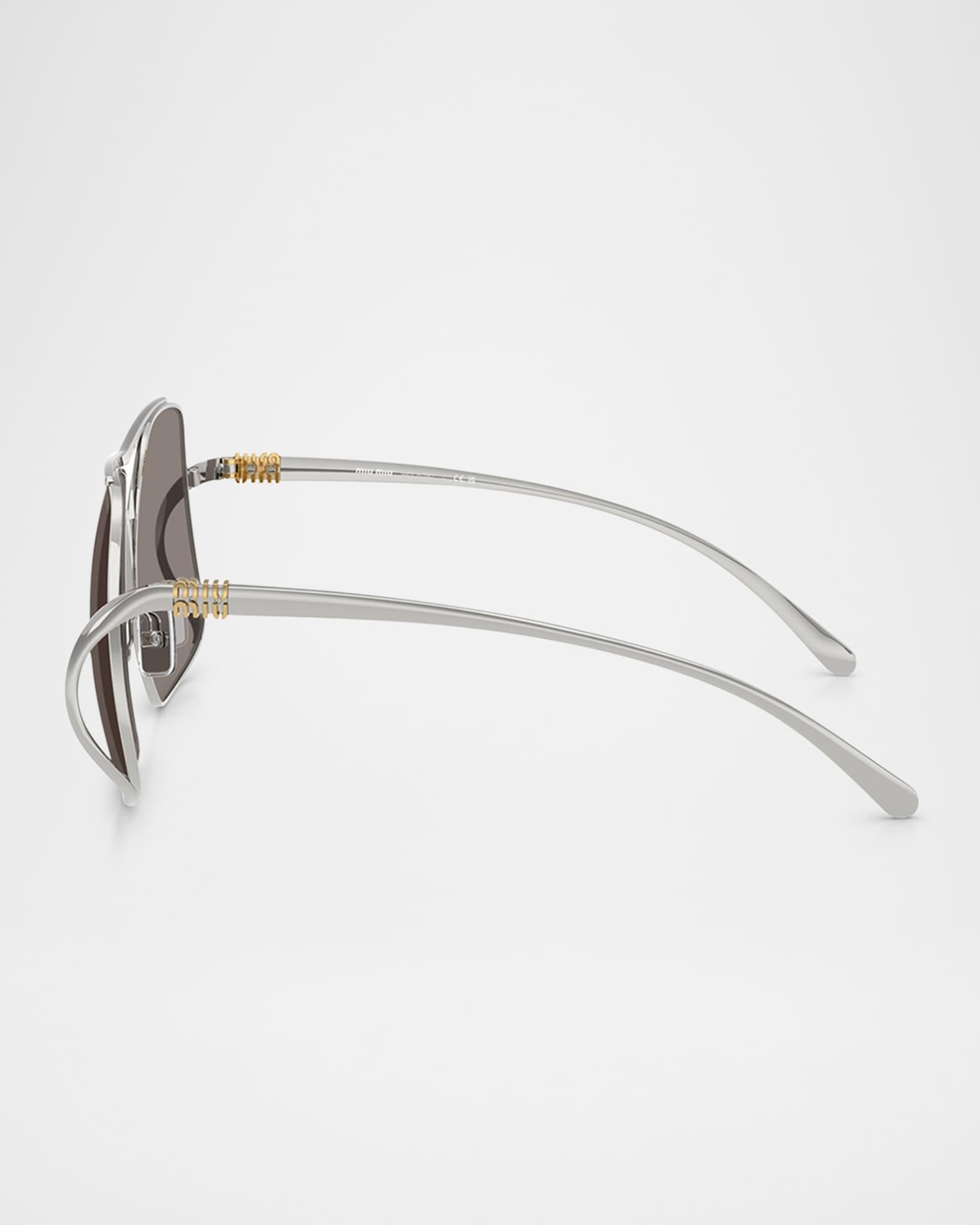 MU A55S Steel Square Sunglasses Product Image