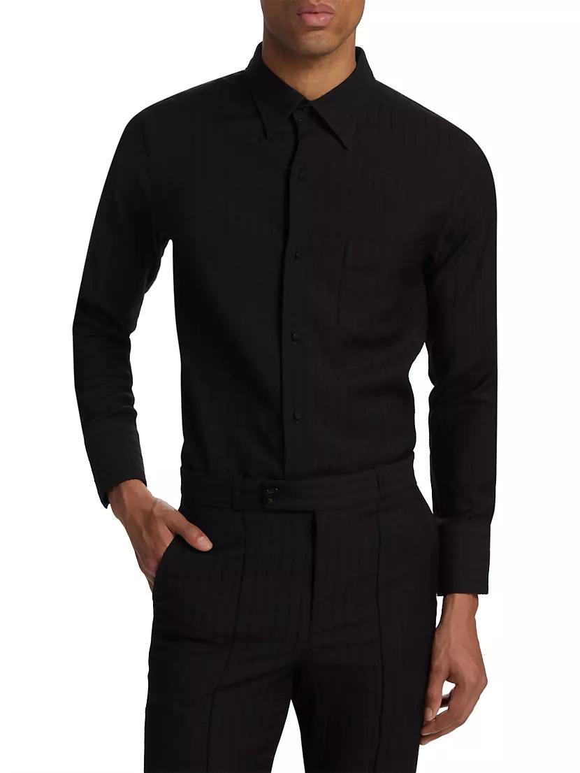 Classic Tonal Pinstripe Shirt Product Image