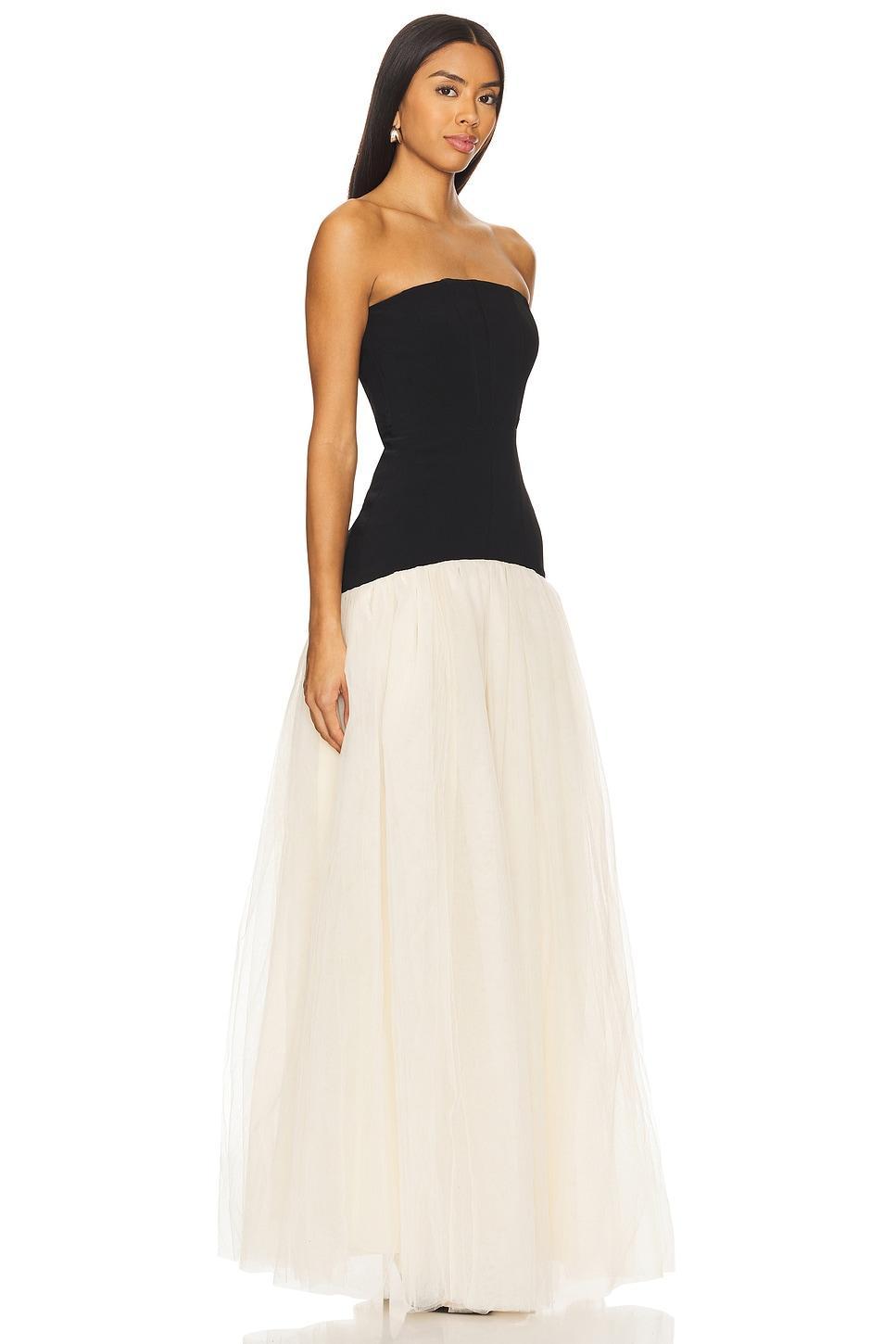 Lovers and Friends Alix Gown in Black & Vanilla Product Image