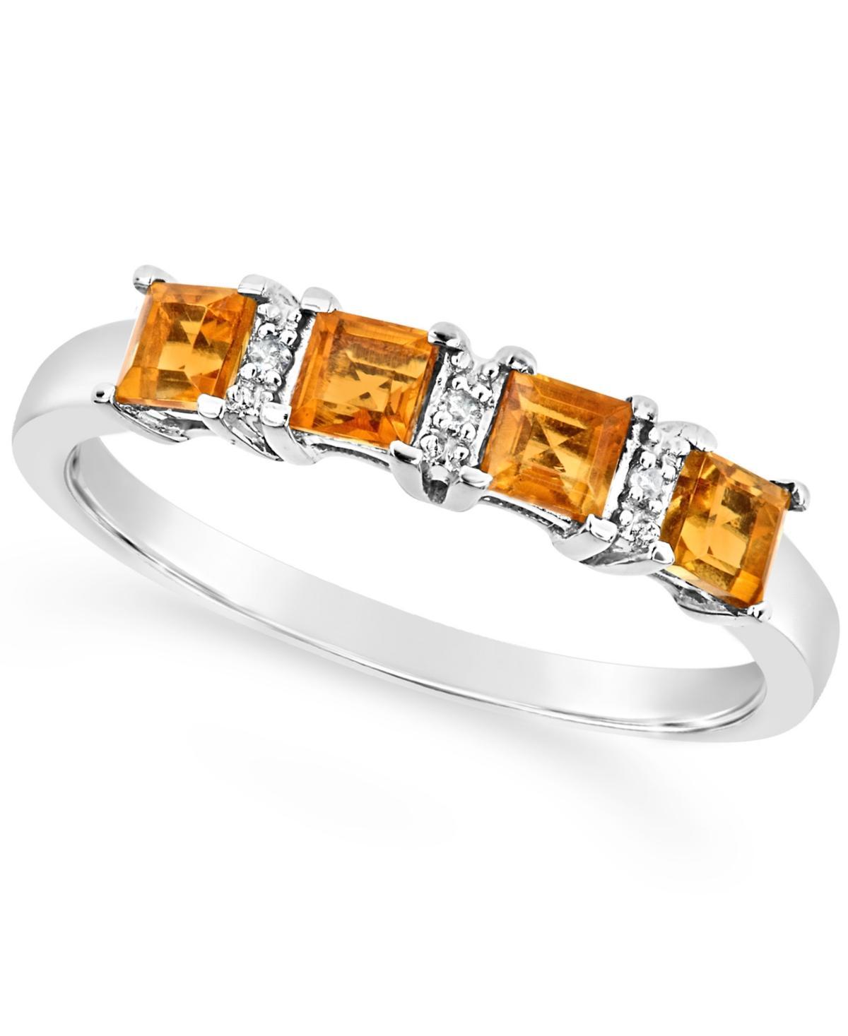 Celebration Gems Sterling Silver Opal & Diamond Accent Rectangle Halo Ring, Womens Product Image