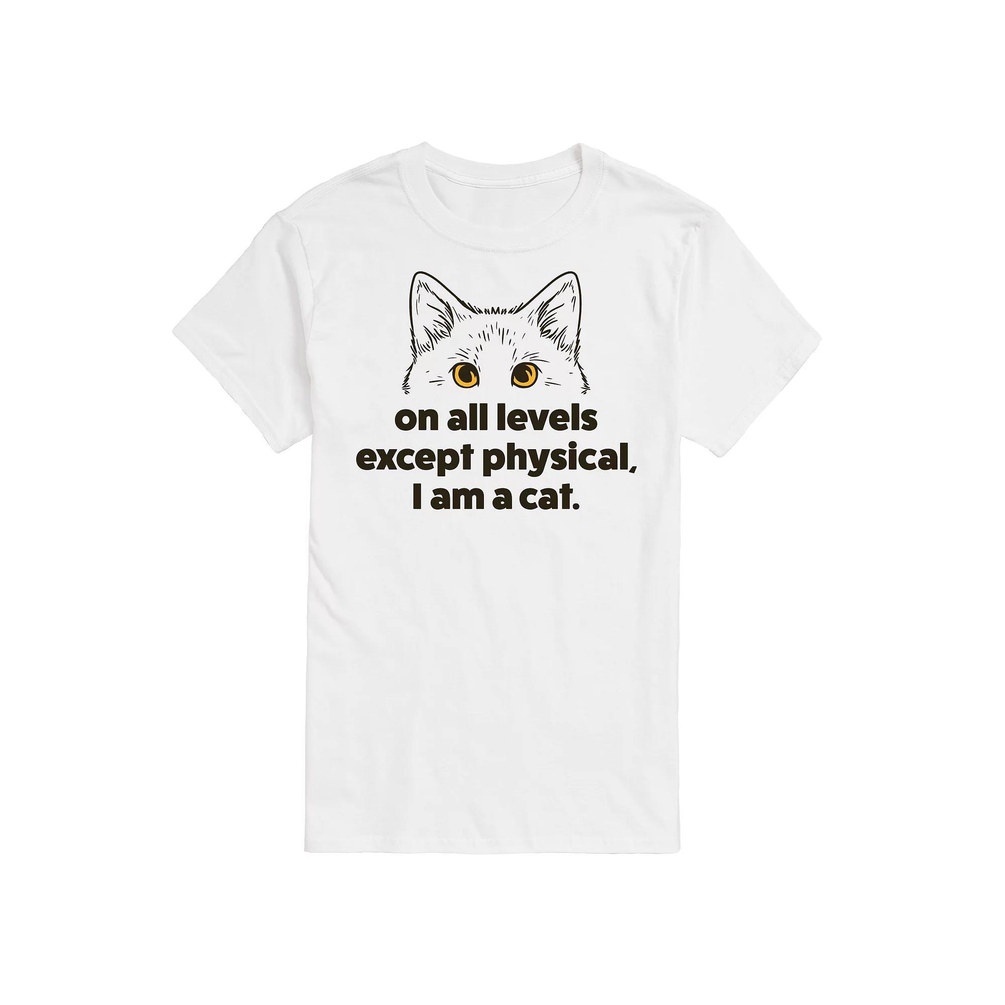Big & Tall I Am A Cat On All Levels Except Physical Graphic Tee, Mens Product Image