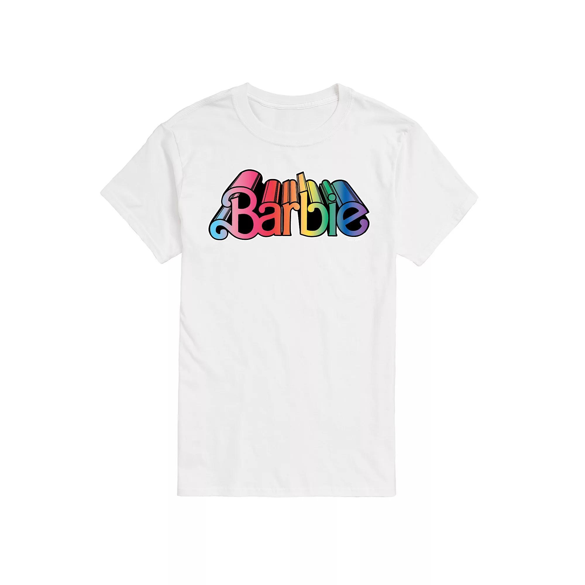 Big & Tall Barbie Pride Logo Graphic Tee, Mens Product Image