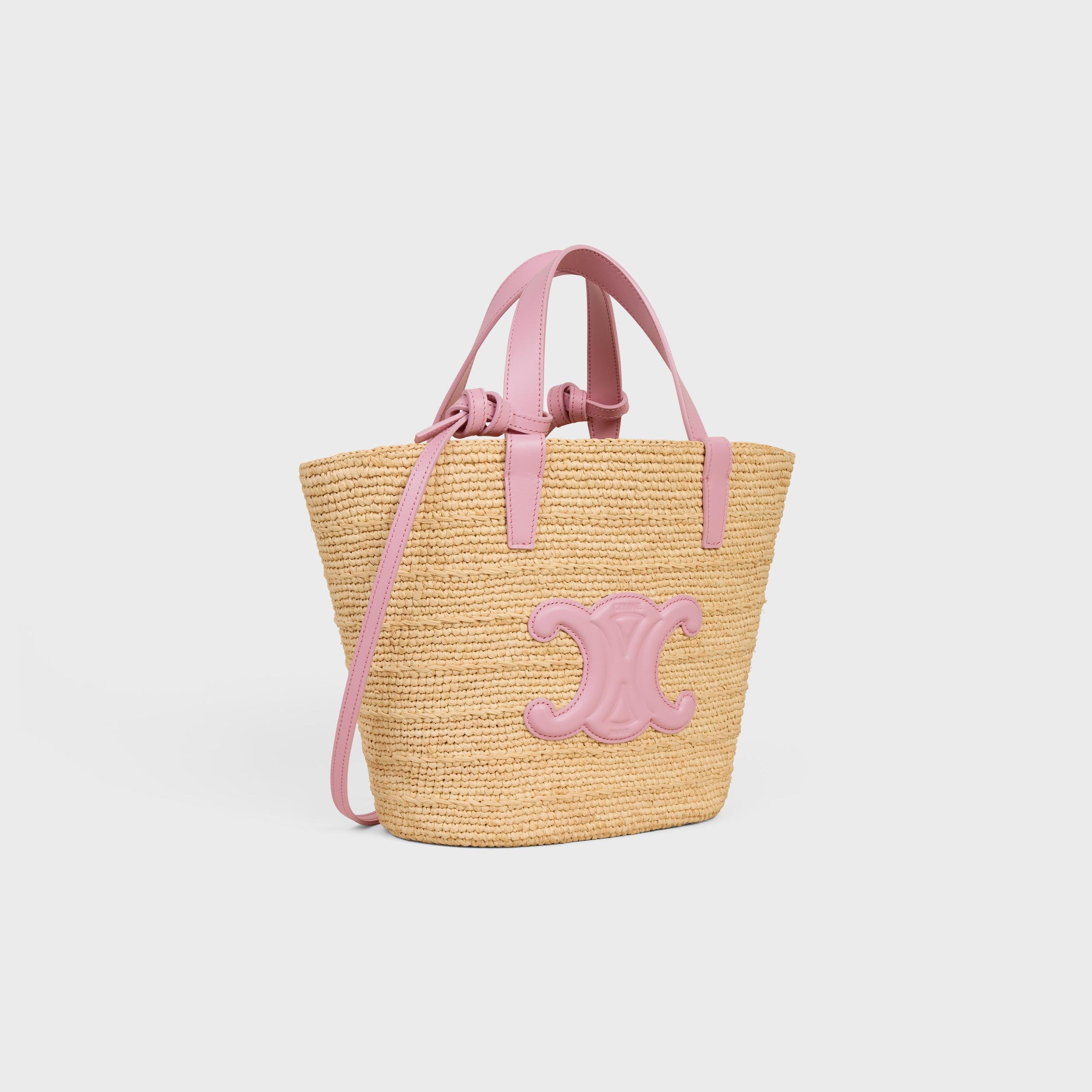 TEEN SUPPLE CELINE CLASSIC PANIER IN Raffia and calfskin Product Image