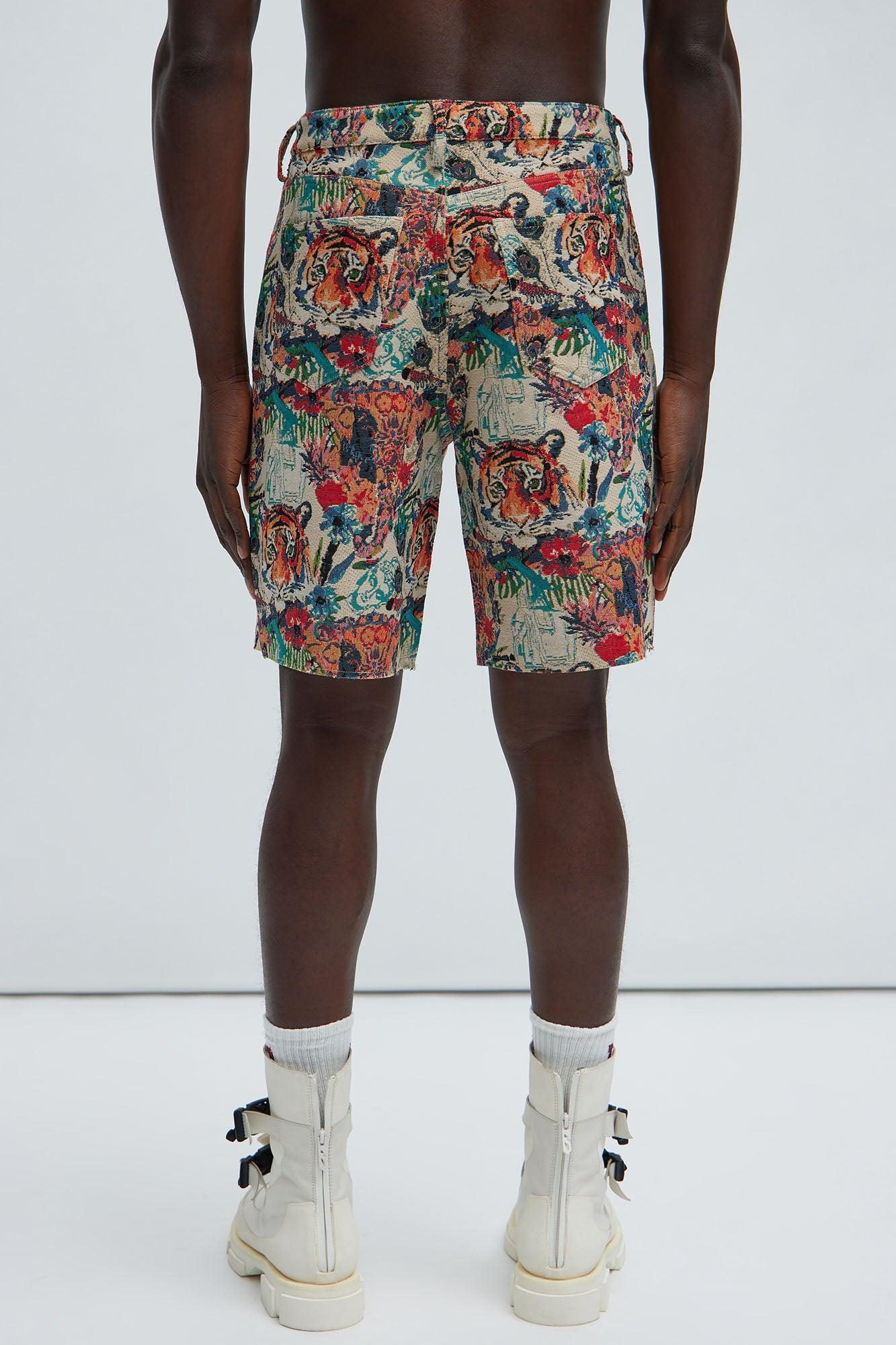 Ansel Tapestry Relaxed Shorts - Multi Color Product Image