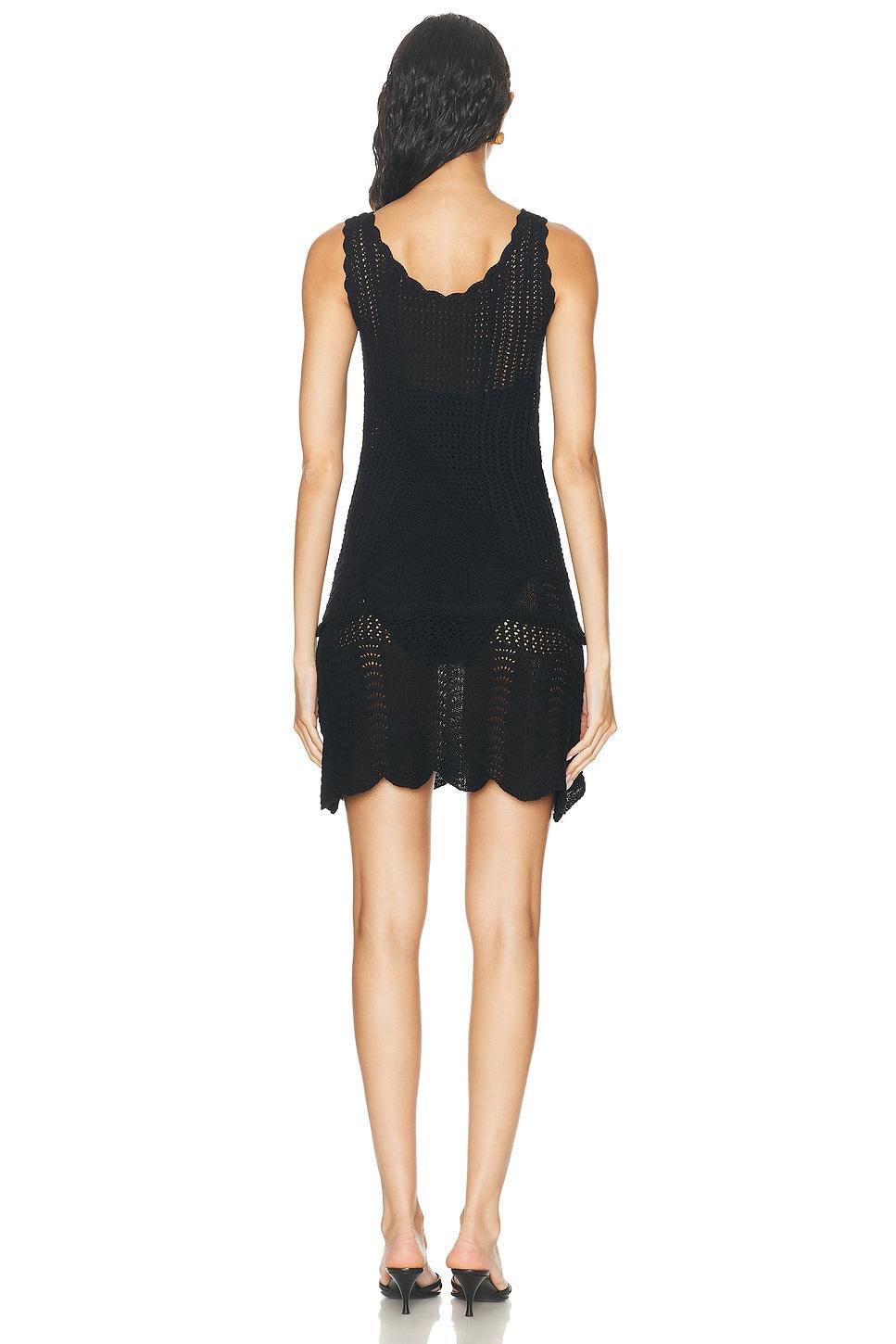 Scoop Neck Tank Crochet Mini Dress Product Image