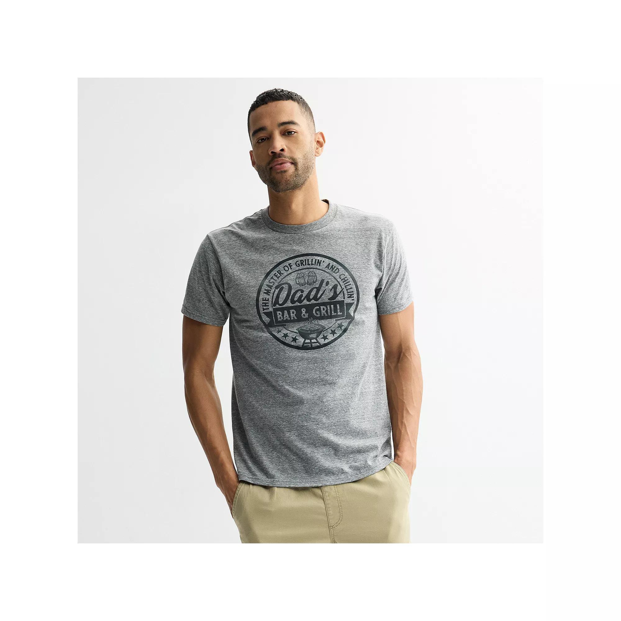 Men's Melmarc "Dad's Bar & Grill" Father's Day Graphic Tee, Size: Large, Gray Grey Product Image