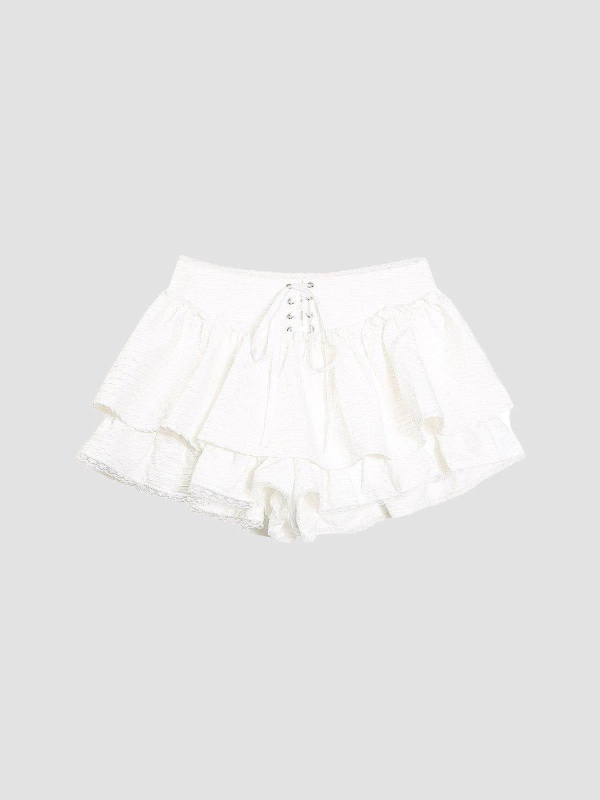 Aelfric Eden Lace Patchwork Wrinkle Skirt Female Product Image