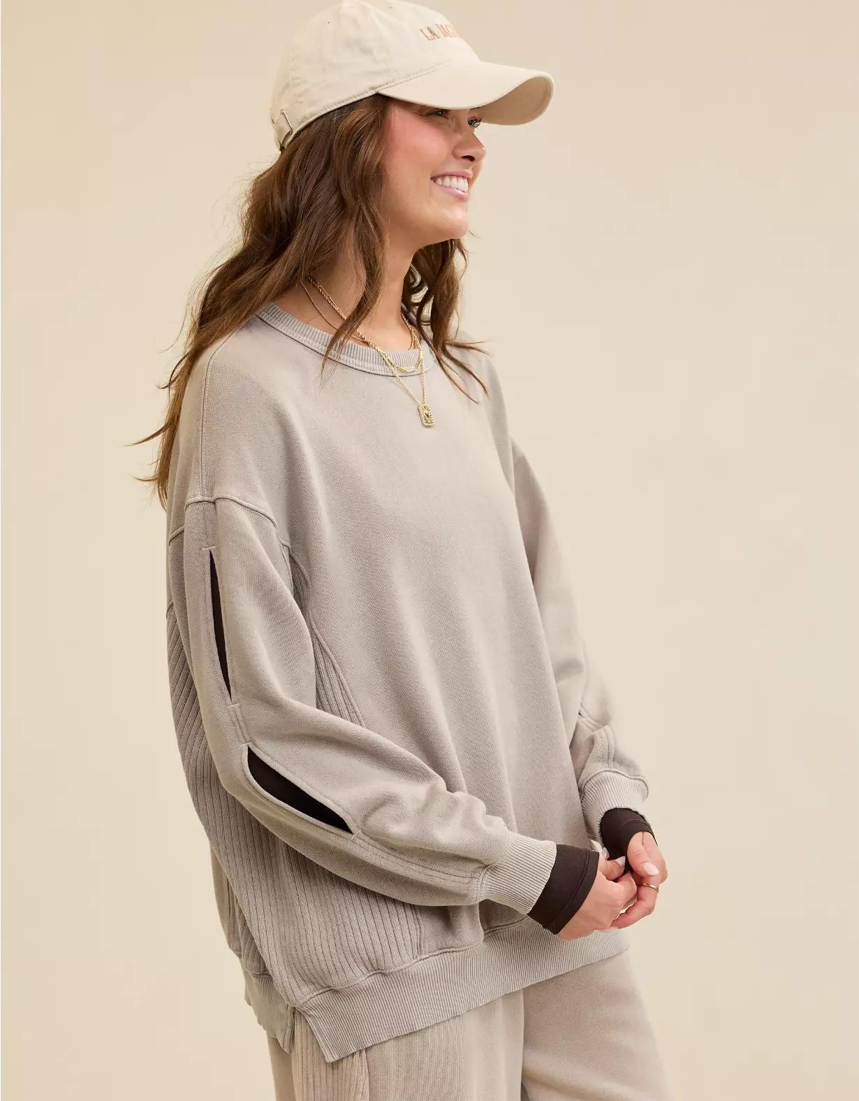 Aerie Très Chic Keyhole Sweatshirt Product Image