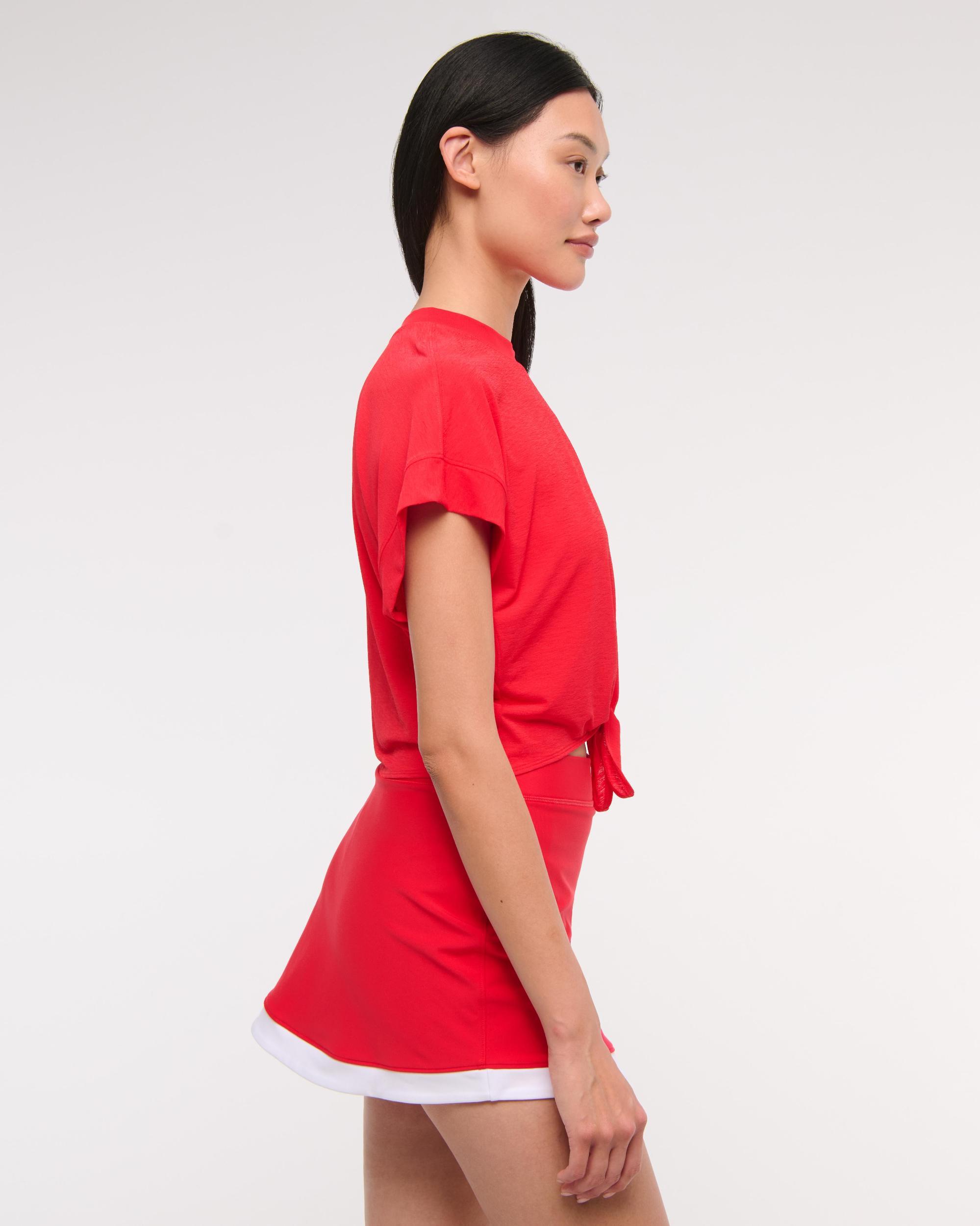 YPB Active Featherweight Tie-Front Tee Product Image