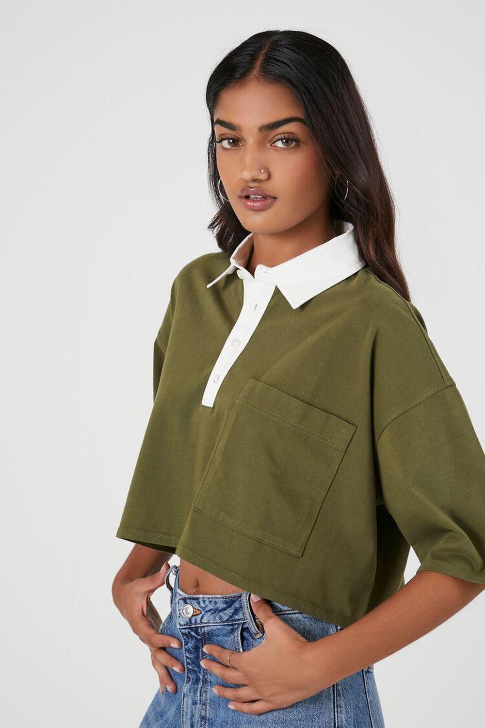 Cropped Rugby Shirt | Forever 21 Product Image