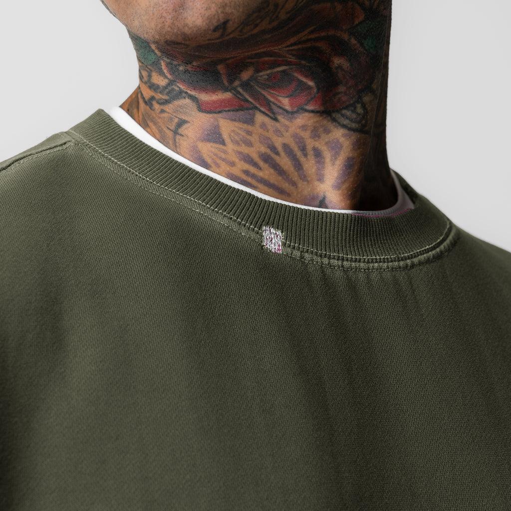 0861. Tech Essential™ Distressed Crewneck - Faded Grey Product Image